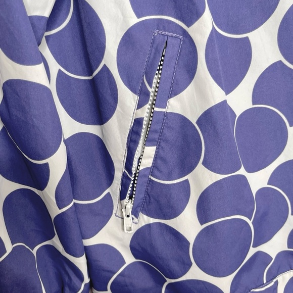 Boden Pullover Half Zip Windbreaker Jacket Purple Polka Dot Size 12 - Picture 7 of 13